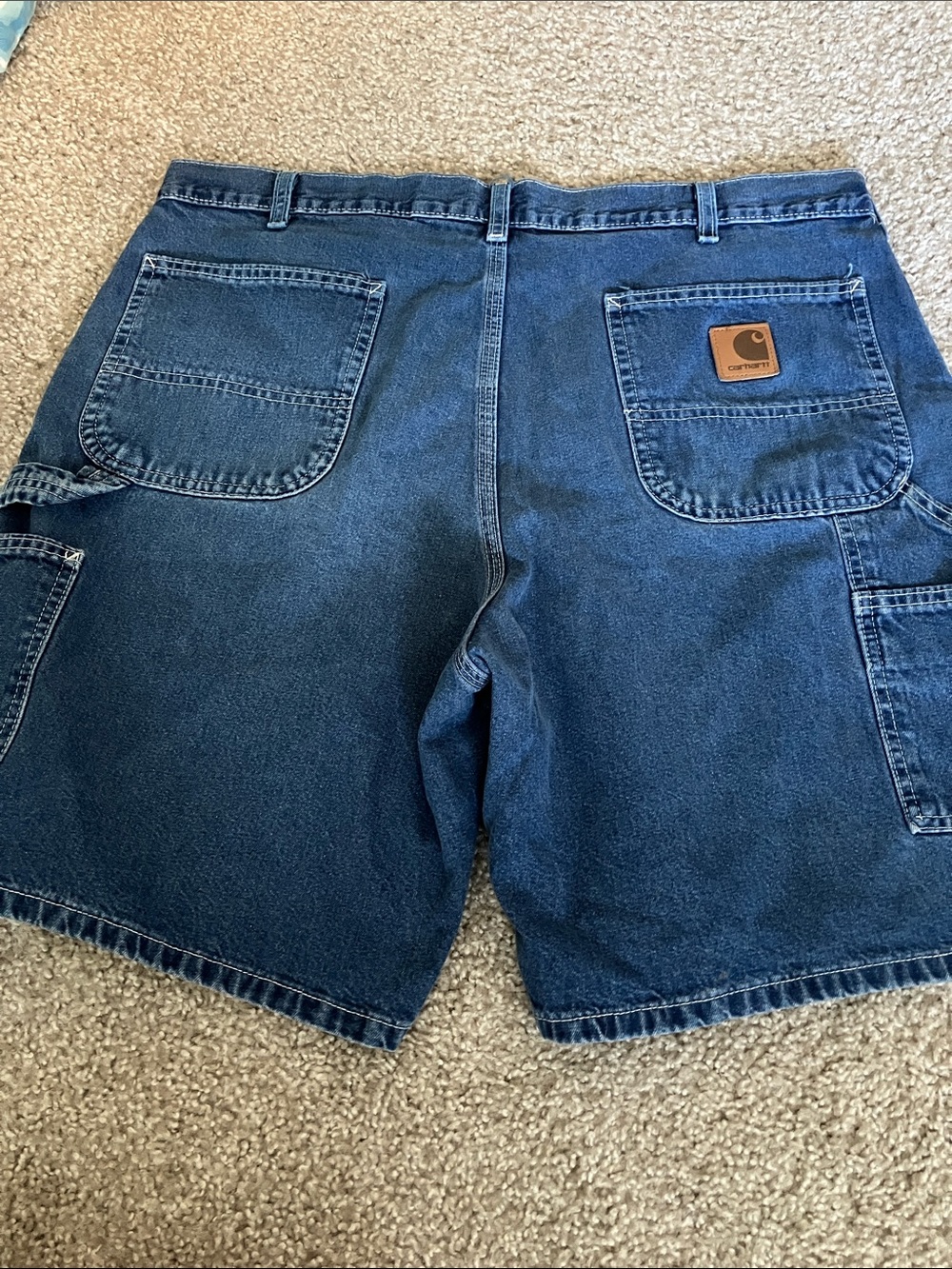 Carhartt Men's Dark Blue Denim Cargo Shorts size 38